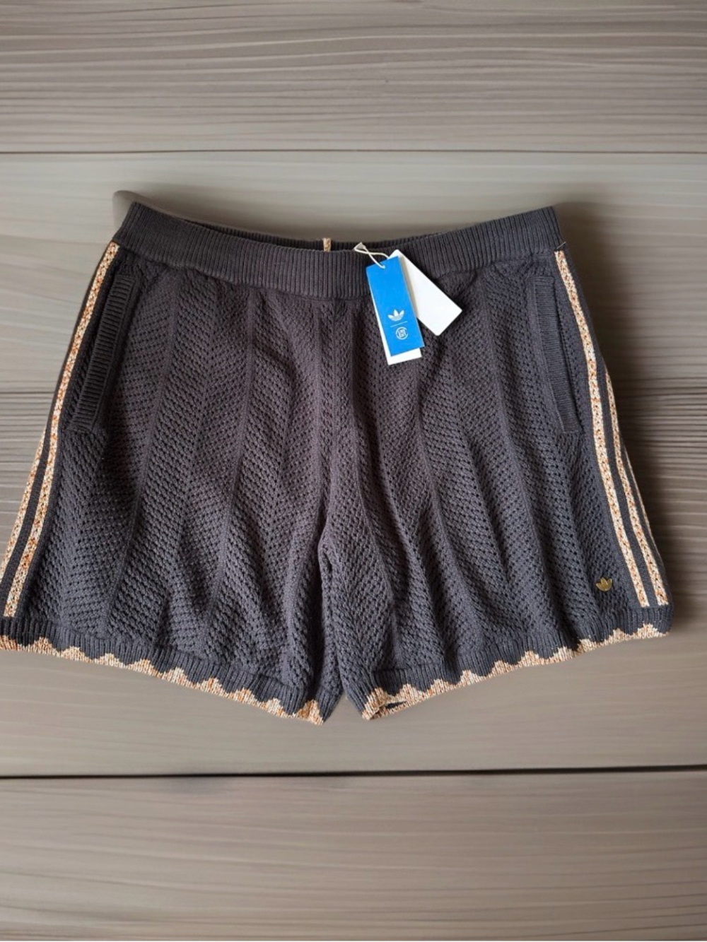ADIDAS Originals x CLOT Edison Chen Crochet Shorts|Carbon NWT LIMITED UNISEX~2XL